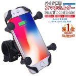 バイク用の充電電源付きスマホホルダーの取り付け